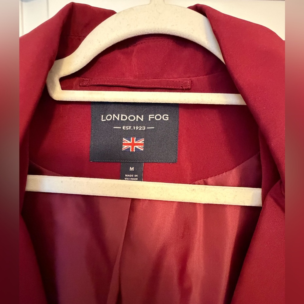London Fog Women's Deep Red Trench Coat